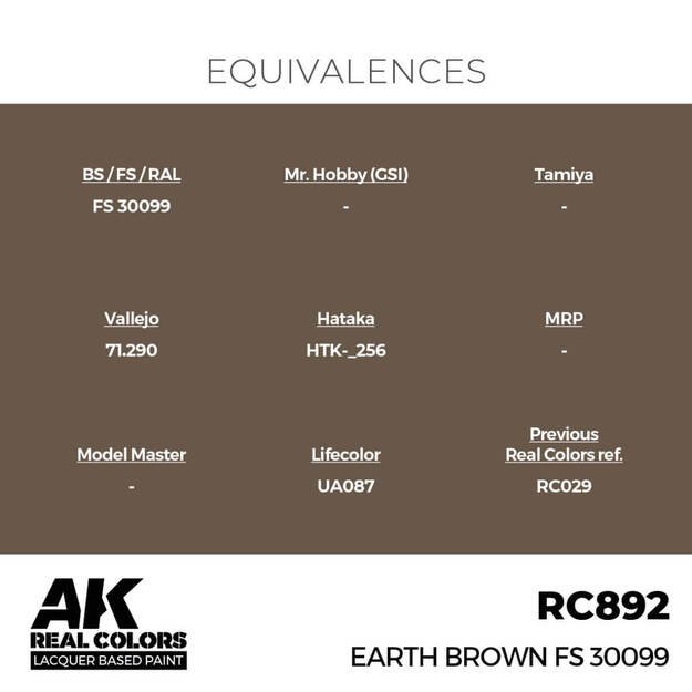 AK Interactive RC892 - Earth Brown FS 30099, 17ml 2 AK Interactive RC892 - Earth Brown FS 30099, 17ml 2