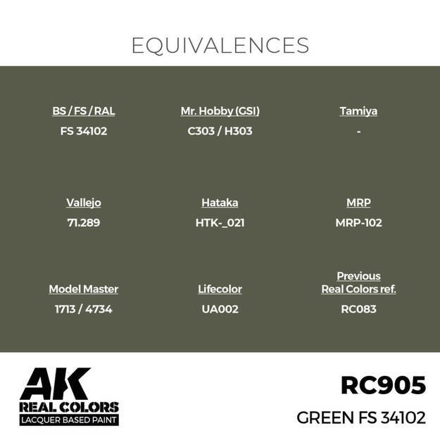 AK Interactive RC905 - Green FS 34102, 17ml 2 AK Interactive RC905 - Green FS 34102, 17ml 2