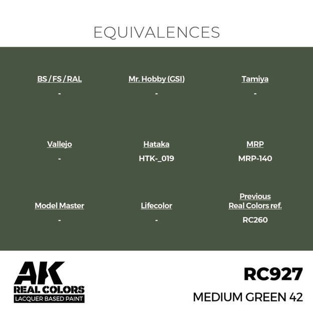 AK Interactive RC927 - Medium Green 42, 17ml 2 AK Interactive RC927 - Medium Green 42, 17ml 2
