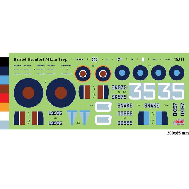 ICM IC48311 - Bristol Beaufort Mk.IA with tropical filter, 1/48