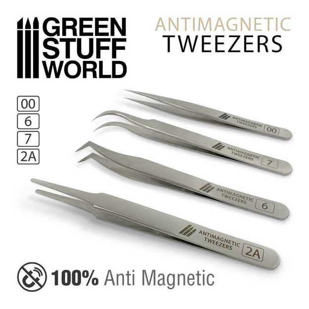 Green Stuff World 1156 – Antimagnetiniai pincetai – 4vnt