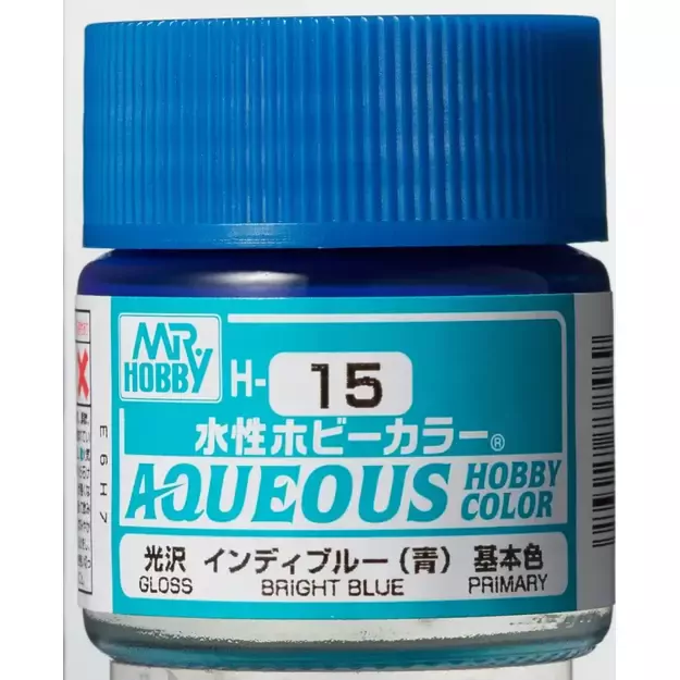 Mr.Hobby H015 - Aqueous Hobby Colors - Bright Blue, 10ml