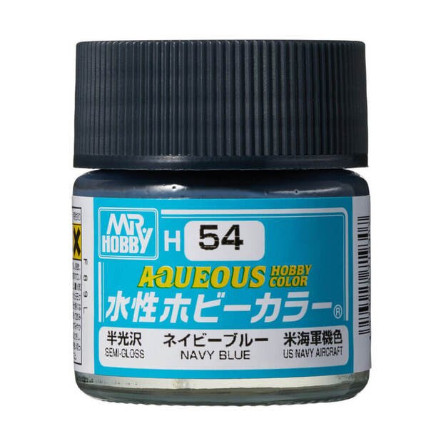 Mr.Hobby H054 - Aqueous Hobby Colors - Navy Blue, 10ml