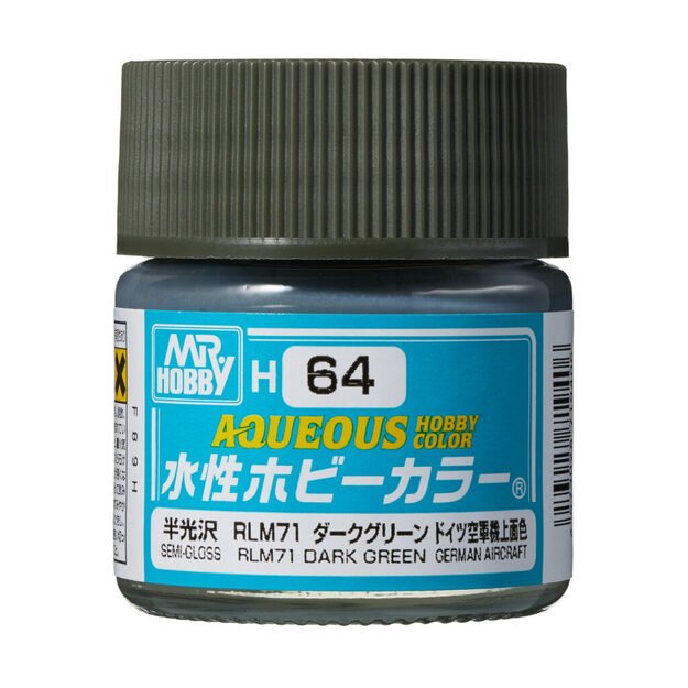 Mr.Hobby H064 - Aqueous Hobby Colors - RLM71 Dark Green, 10ml