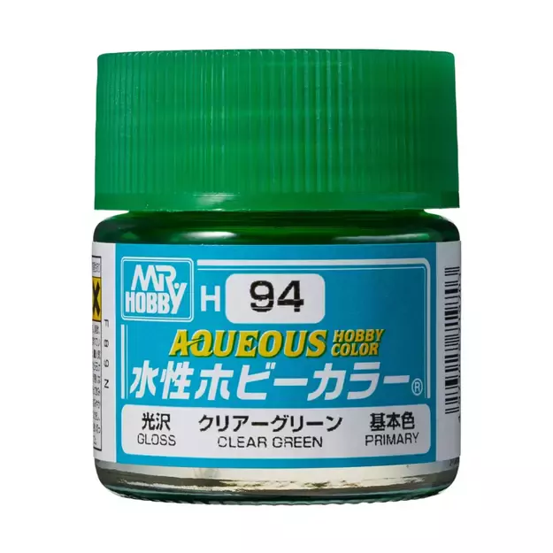 Mr.Hobby H094 - Aqueous Hobby Colors - Clear Green, 10ml