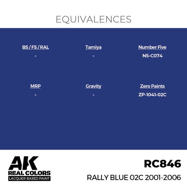 AK Interactive RC846 - Rally Blue 02C 2001-2006, 17ml 2