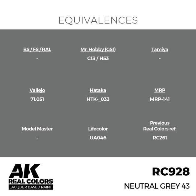 AK Interactive RC928 - Neutral Grey 43, 17ml 2 AK Interactive RC928 - Neutral Grey 43, 17ml 2