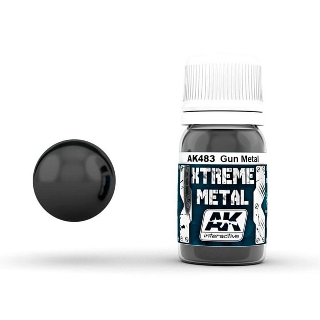 AK Interactive AK483 - Xtreme Metal Gun Metal, metalikai, 30ml