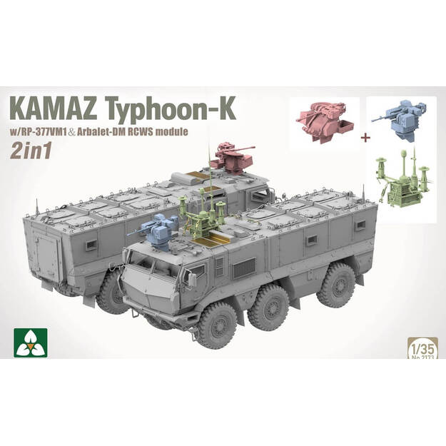 Takom TAK2173 - Kamaz Typhoon-K w/RP-377VM1 & Arbalet-DM RCWS Module 2in1, 1/35