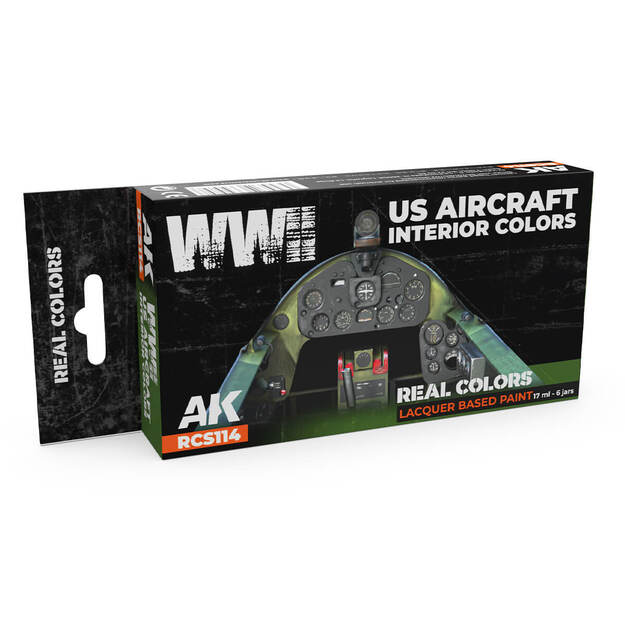 AK-Interactive - RCS114 - US WWII Aircraft Interior Colors, rinkinys