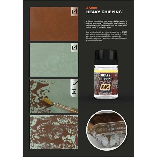 AK Interactive AK089 - Heavy Chipping Effects Acrylic, 35ml