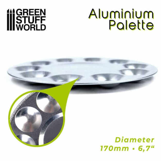 Green Stuff World 1694 - Metalinė Dažų Paletė, 10 Įdubimų 1