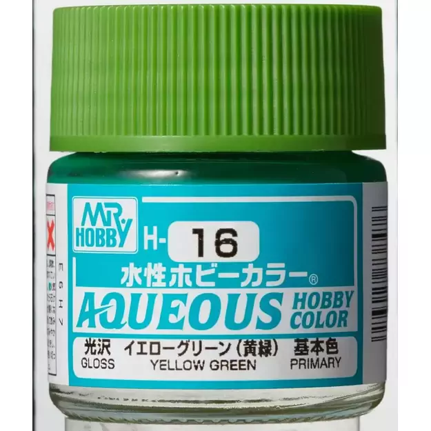 Mr.Hobby H016 - Aqueous Hobby Colors - Yellow Green, 10ml