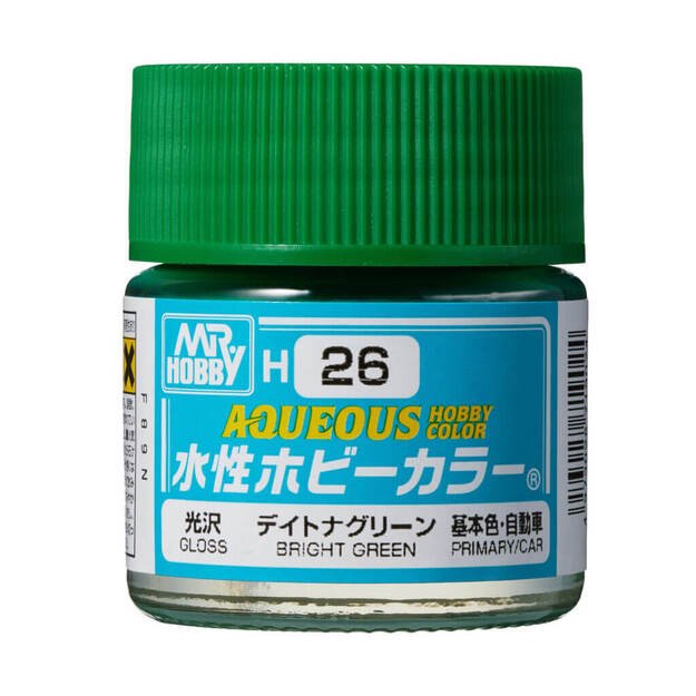Mr.Hobby H026 - Aqueous Hobby Colors - Brigth Green, 10ml