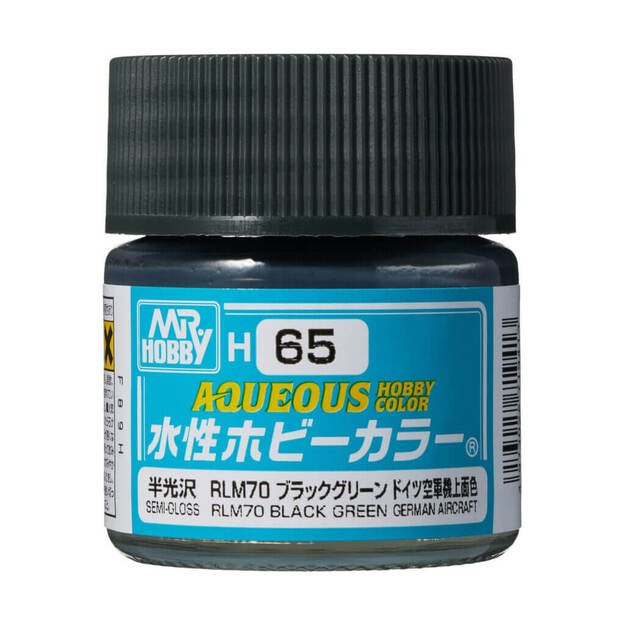 Mr.Hobby H065 - Aqueous Hobby Colors - RLM70 Black Green, 10ml