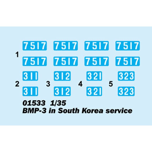 Trumpeter TR01533 -  BMP-3 in South Korea service, 1/35 3