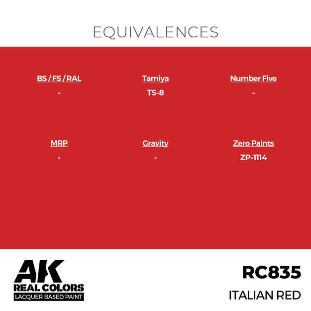 AK Interactive RC835 - Italian Red, 17ml 2 AK Interactive RC835 - Italian Red, 17ml 2