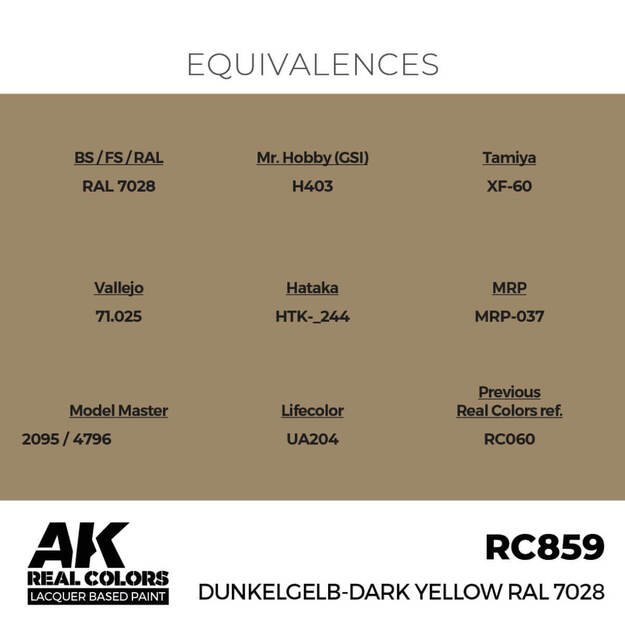 AK Interactive RC859 - Dunkelgelb-Dark Yellow RAL 7028, 17ml 2 AK Interactive RC859 - Dunkelgelb-Dark Yellow RAL 7028, 17ml 2