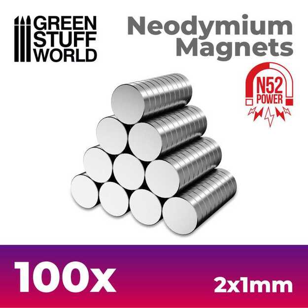 Green Stuff World 11600 -  Neodymium Magnets 2x1mm