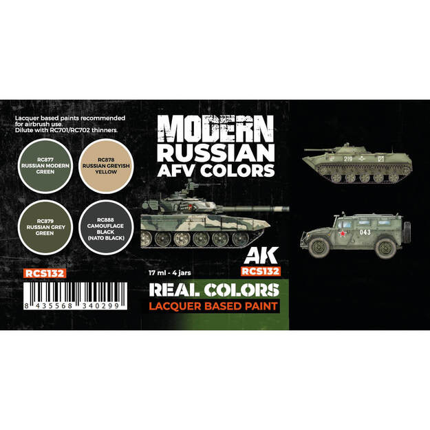 AK-Interactive - RCS132 - Modern Russian AFV Colors Set, rinkinys