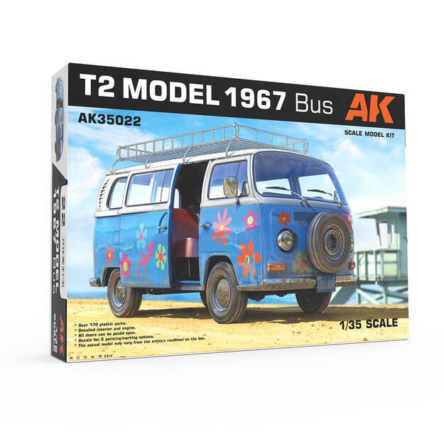 AK Interactive AK35022 - T2 Model 1967 Bus, 1/35