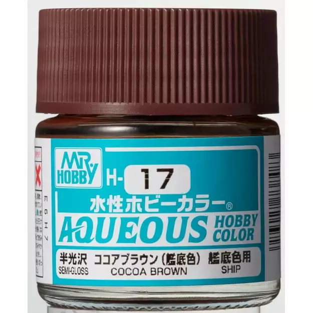 Mr.Hobby H017 - Aqueous Hobby Colors - Cocoa Brown, 10ml