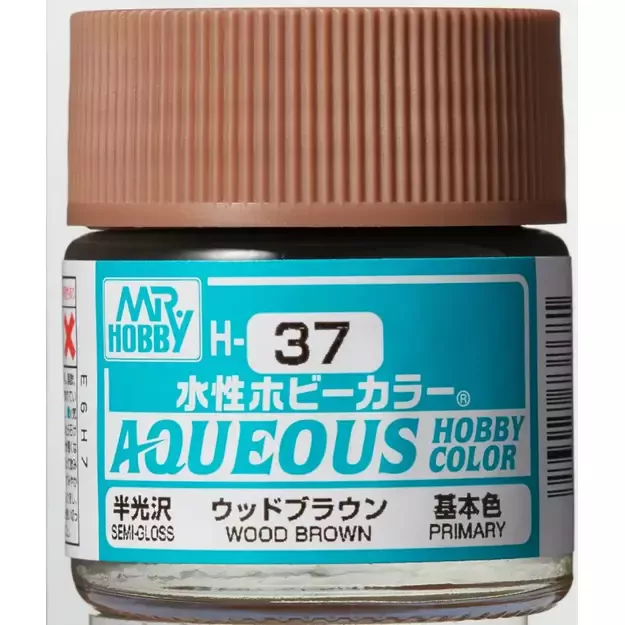 Mr.Hobby H037 - Aqueous Hobby Colors - Wood Brown, 10ml