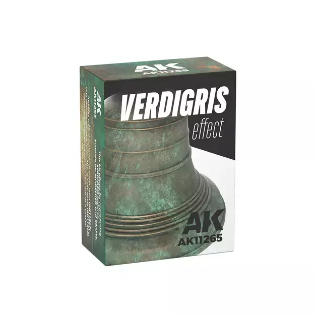 AK Interactive AK11265 – Verdigris Effect Kit (žalvario žalsvų oksidacijos efektų rinkinys)