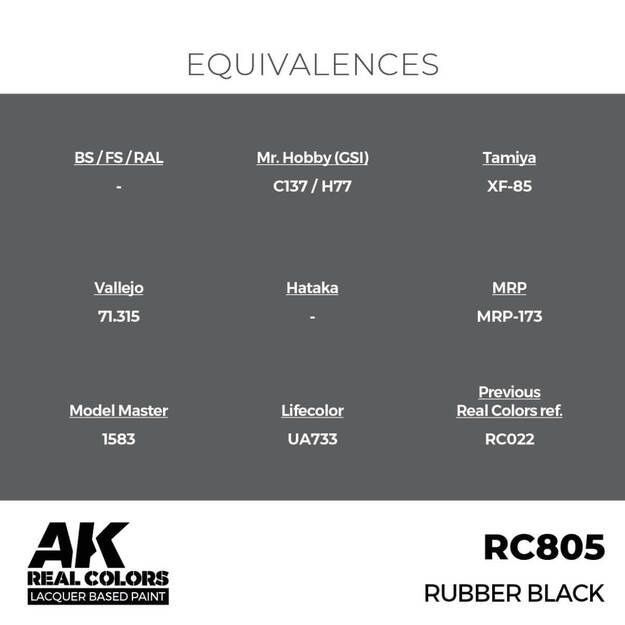 AK Interactive RC805 – Rubber Black, 17ml 2