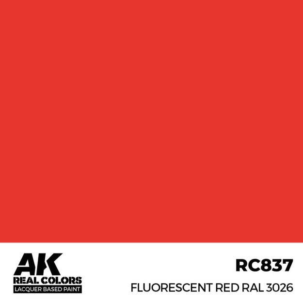 AK Interactive RC837 - Fluorescent Red RAL 3026, 17ml