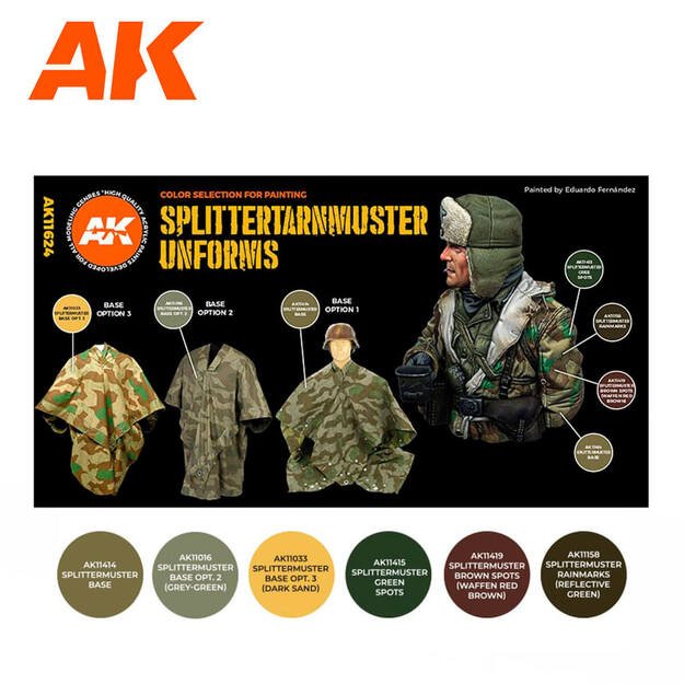 AK Interactive AK11624 - Splittermuster Uniform 3G, akriliniai dažai