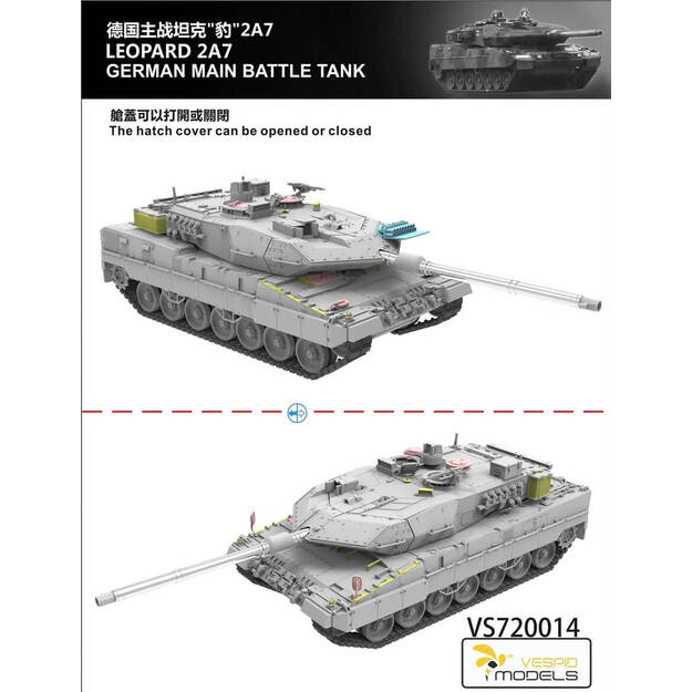 Vespid Models VES720014 - German Main Battle Tank Leopard 2 A7, 1/72