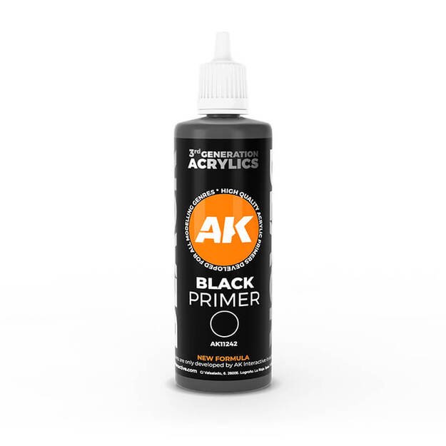 AK Interactive 11242 - Black Primer (Gruntas), 100ml