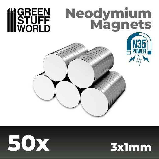 Green Stuff World 9052 - Neodimio magnetai 3x1mm