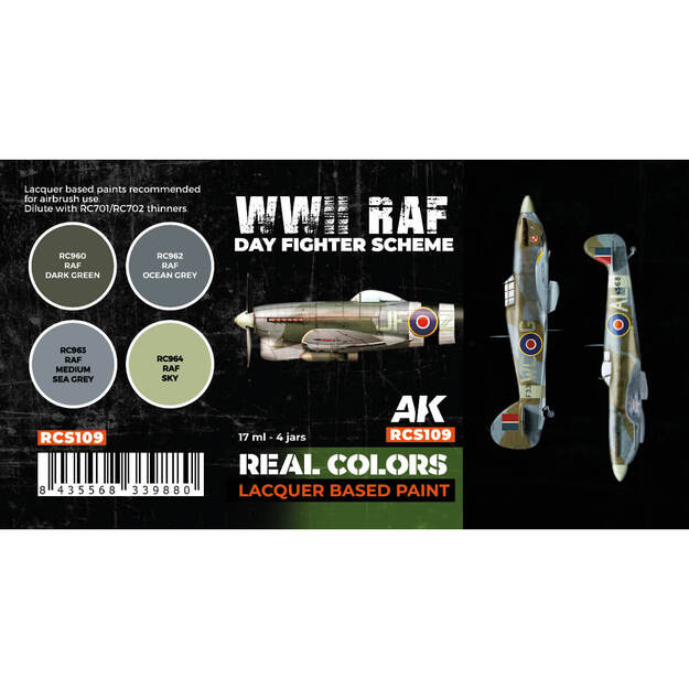 AK-Interactive - RCS109 - RAF WWII Day Fighter Scheme, rinkinys