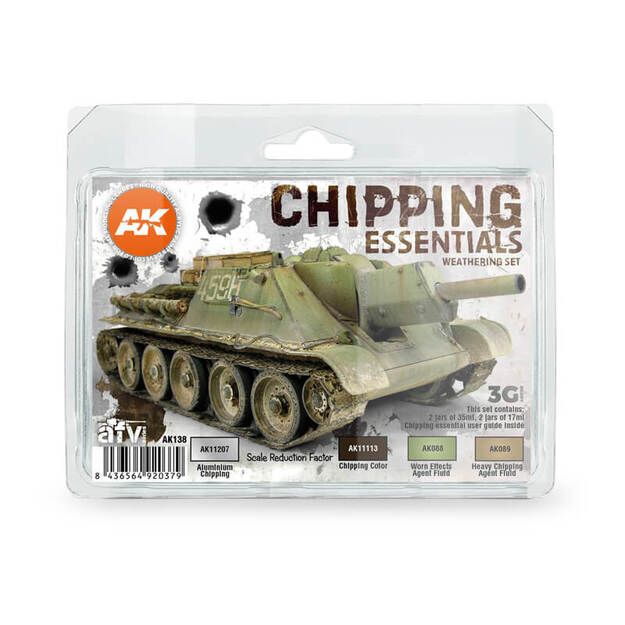 AK Interactive AK138 - Chipping Essentials Weathering Set