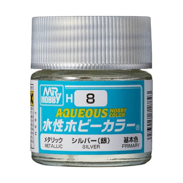 Mr.Hobby H008 - Aqueous Hobby Colors - Sliver, 10ml