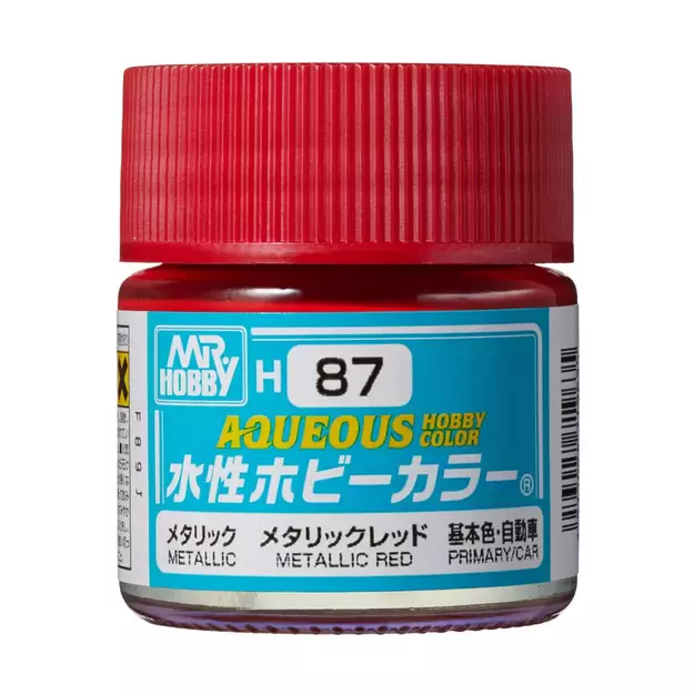 Mr.Hobby H087 - Aqueous Hobby Colors - Metallic Red, 10ml