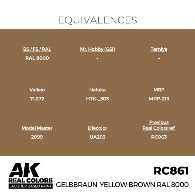 AK Interactive RC861 - Gelbbraun-Yellow Brown RAL 8000, 17ml 2 AK Interactive RC861 - Gelbbraun-Yellow Brown RAL 8000, 17ml 2
