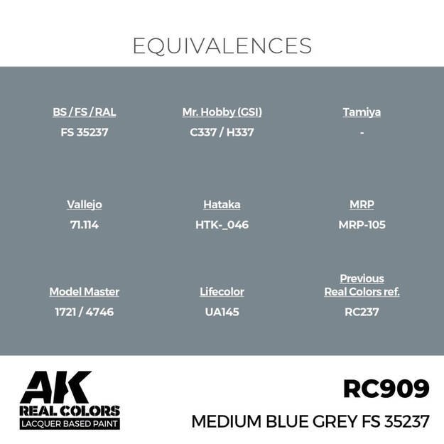 AK Interactive RC909 - Medium Blue Grey FS 35237, 17ml 2 AK Interactive RC909 - Medium Blue Grey FS 35237, 17ml 2