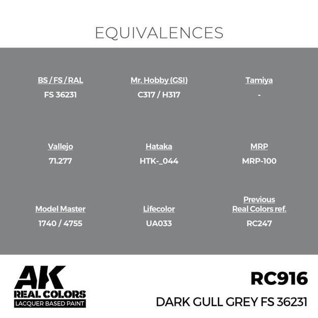 AK Interactive RC916 - Dark Gull Grey FS 36231, 17ml 2 AK Interactive RC916 - Dark Gull Grey FS 36231, 17ml 2