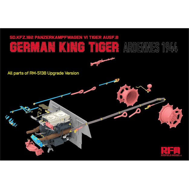 Ryefield Model RM5138 - Sd.Kfz.182 Panzerkampfwagen VI Tiger Ausf.B “King Tiger” – Ardennes 1944 UPDATED Version, 1/35 6