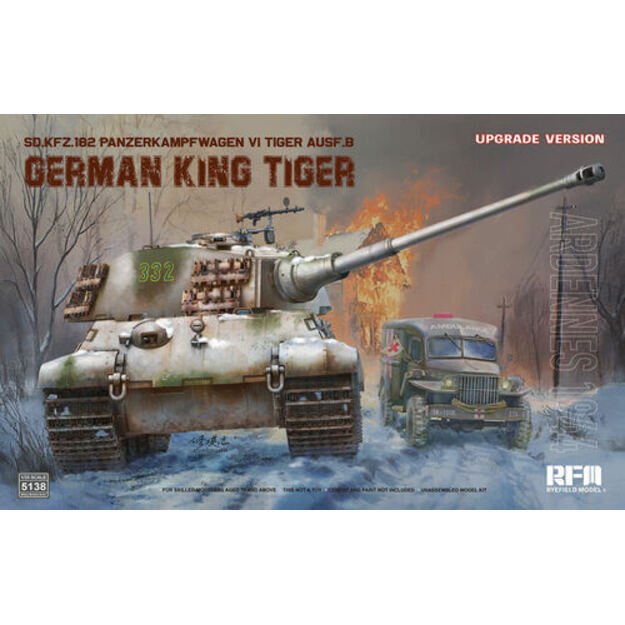 Ryefield Model RM5138 - Sd.Kfz.182 Panzerkampfwagen VI Tiger Ausf.B “King Tiger” – Ardennes 1944 UPDATED Version, 1/35