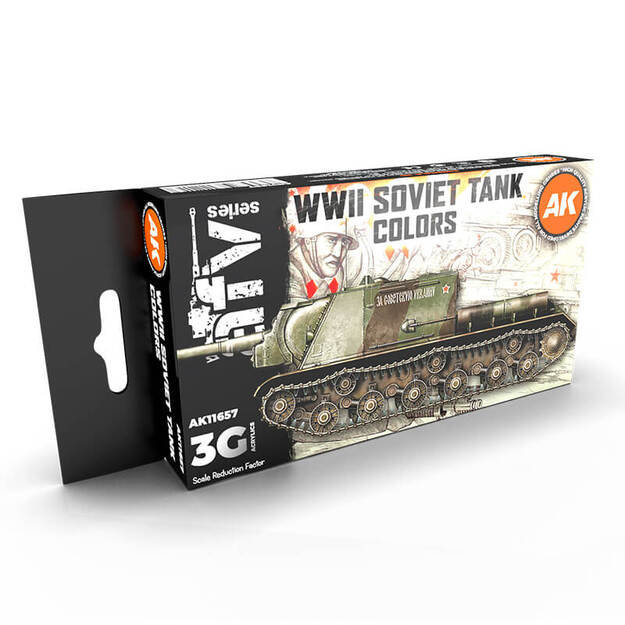 AK Interactive AK11657 -  WWII Soviet Tank Colors 3G, akriliniai dažai