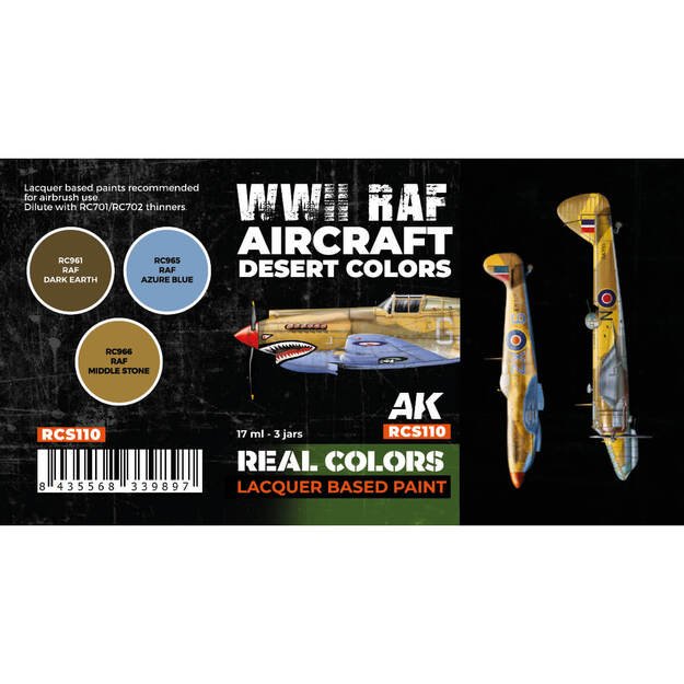 AK-Interactive - RCS110 - RAF WWII Aircraft Desert Colors, rinkinys