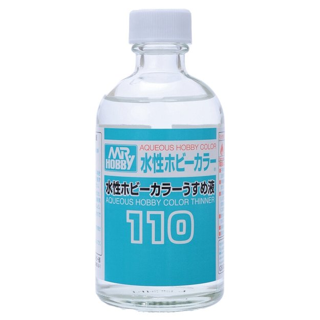 Mr.Hobby T-110 - Mr. Aqueous Hobby Color Thinner, skiediklis, 110ml