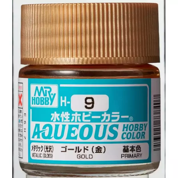 Mr.Hobby H009 - Aqueous Hobby Colors - Gold, 10ml