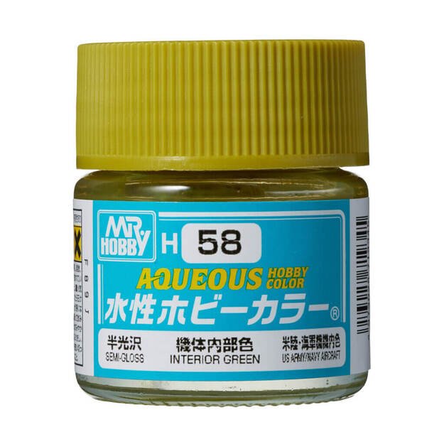 Mr.Hobby H058 - Aqueous Hobby Colors - Interior Green, 10ml