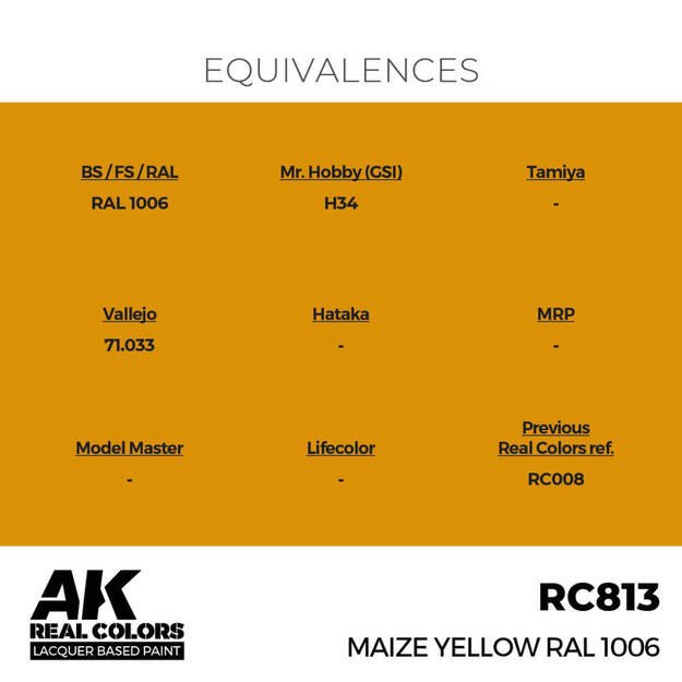 AK Interactive RC813 – Maize Yellow RAL 1006, 17ml 2