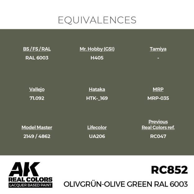AK Interactive RC852 - Olivgrün-Olive Green RAL 6003, 17ml 2 AK Interactive RC852 - Olivgrün-Olive Green RAL 6003, 17ml 2
